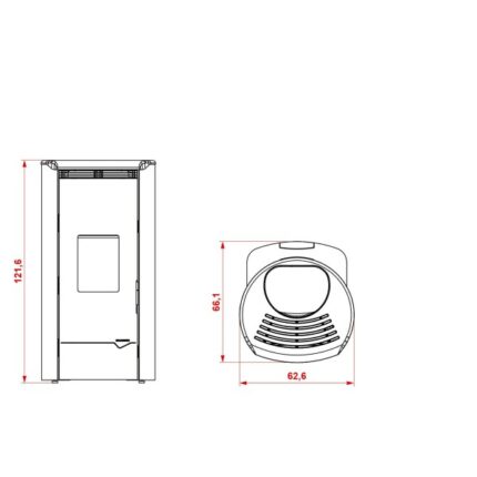 Poêle à pellet "granulés" Palazzetti JACKIE TC IDRO 9/14/20/26kW Acier