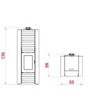 Poêle à pellet "granulés" Palazzetti MARTINA IDRO Lux 10 ou 15kw Acier
